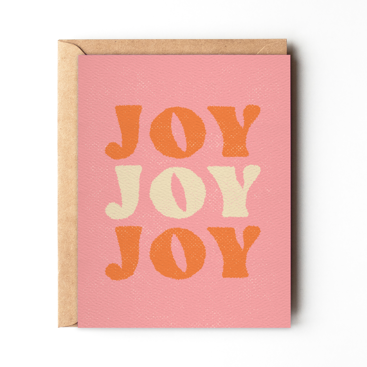 Joy Joy Joy Retro Holiday Card