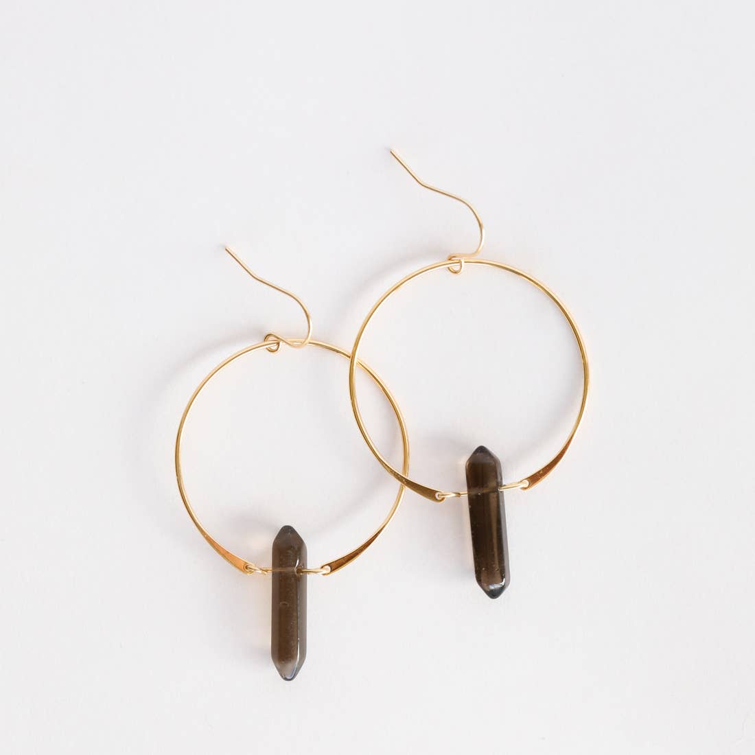 Smoky Quartz Hoop