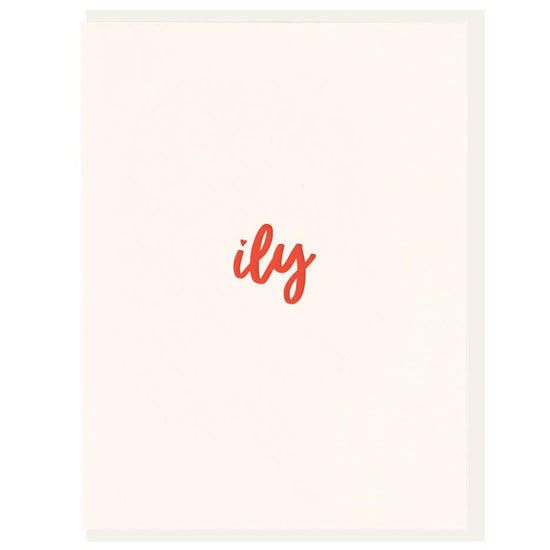 ily: i love you Letterpress Card