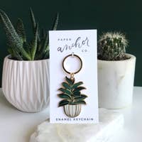 Load image into Gallery viewer, Rubber Tree Keychain
