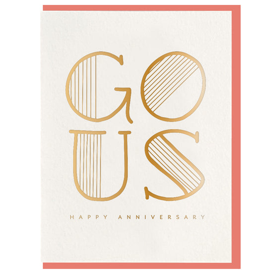 Go Us Anniversary Foil Card - Favor & Fern