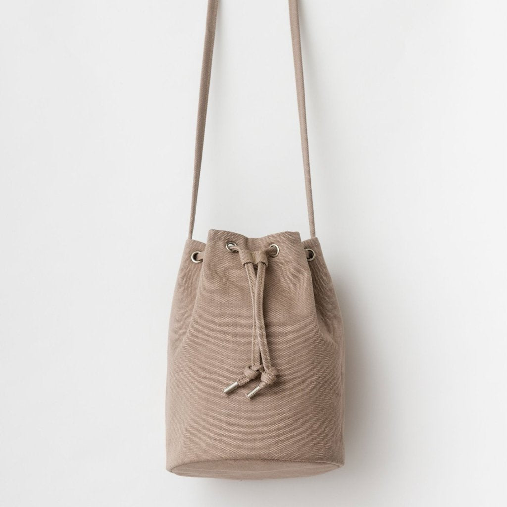 Stylish Leather Bucket Bag by Baggu