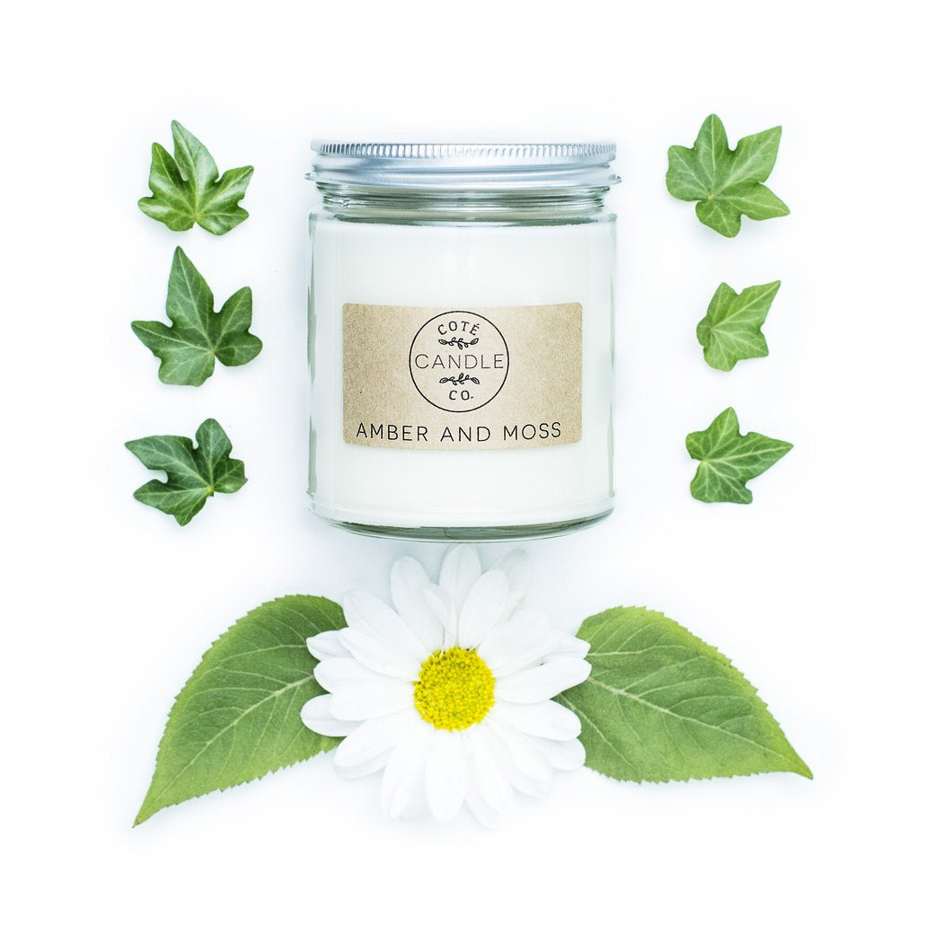 Amber & Moss Soy Candle - Favor & Fern
