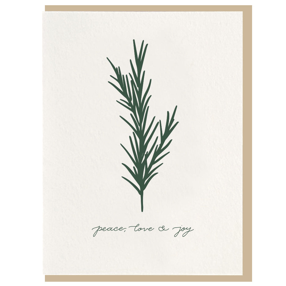 Load image into Gallery viewer, Peace, Love &amp;amp; Joy Card - Favor &amp;amp; Fern
