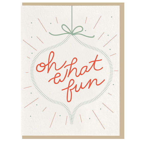 Oh What Fun Letterpress Card - Favor & Fern