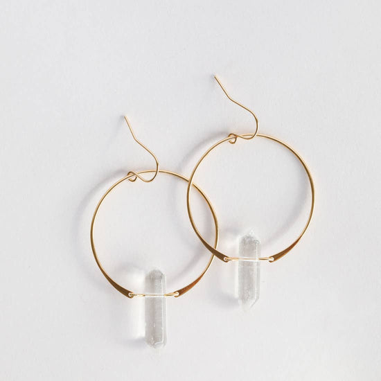Clear Quartz Hoop