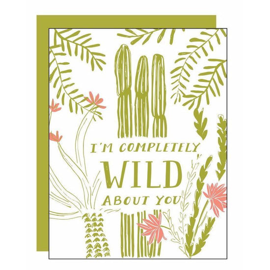 Load image into Gallery viewer, Wild About You Letterpress Card - Favor &amp;amp; Fern
